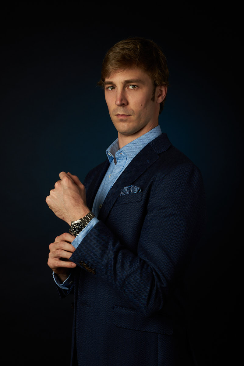 Fotógrafo de retrato en estudio